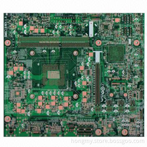 Multi-layered PCB Board, 0.2mm Hole Size, 1.0mm Width/Spacing, FR4 Base and Green Solder Masks